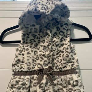 Little Lass, super soft gray and white vest.